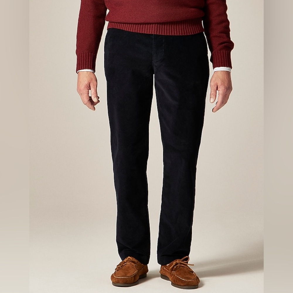 J.‎ Crew Men's Broken-in Straight Pant in Stretch Corduroy Navy Blue NWT $118